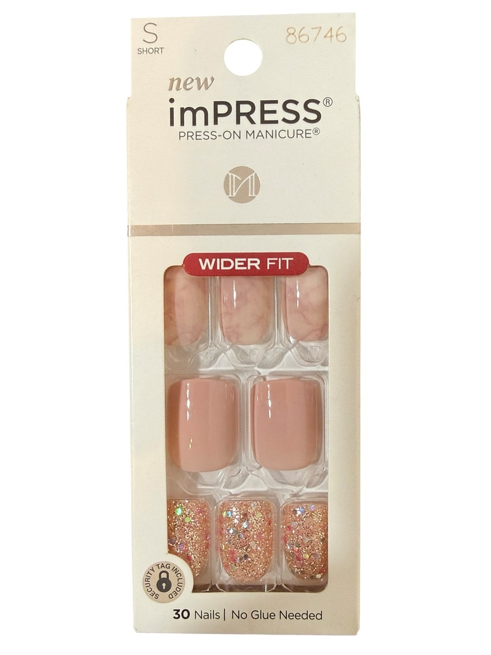 imPRESS Pink & Glitter Press-On Manicure